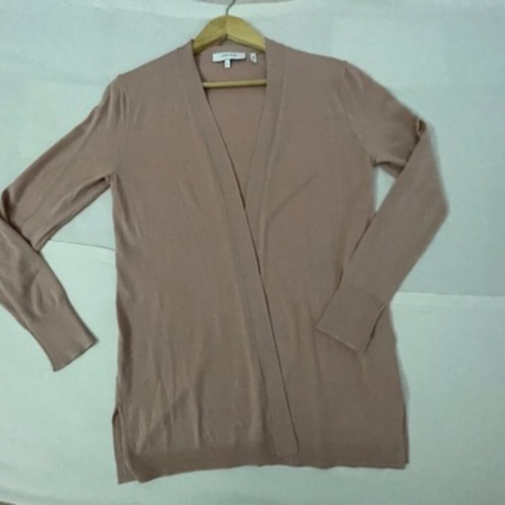 Lark & Ro Women's Pink Open Front Cardigan L